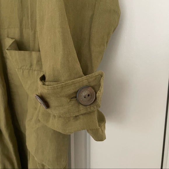 Zara OVERSIZED BUTTONED TRENCH COAT in Oil color size M - Picture 10 of 14